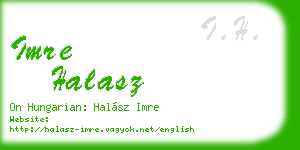 imre halasz business card