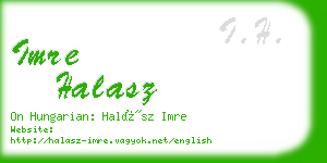 imre halasz business card
